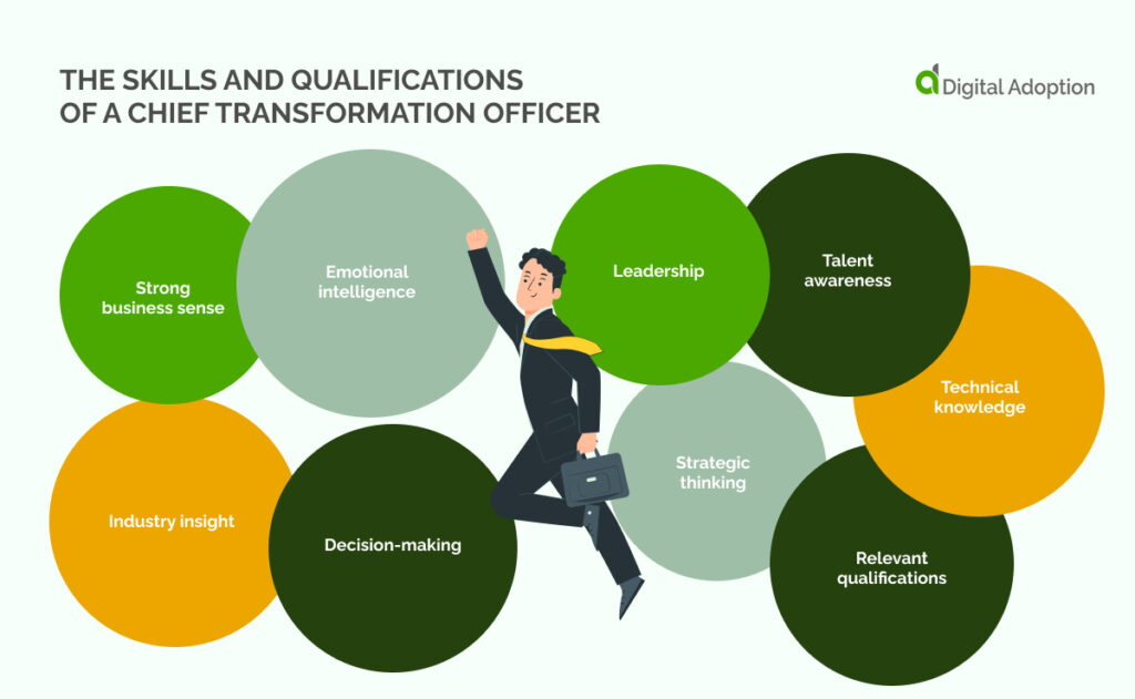 the skills and qualifications of a chief transformation officer