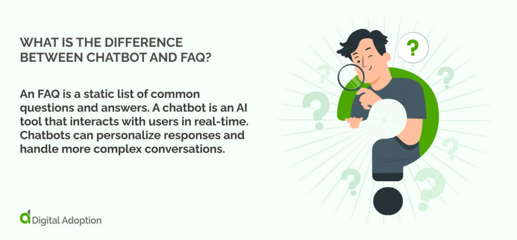 What is the difference between Chatbot and Faq?